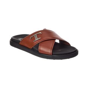 Tod's Paio Leather Sandal, Brown